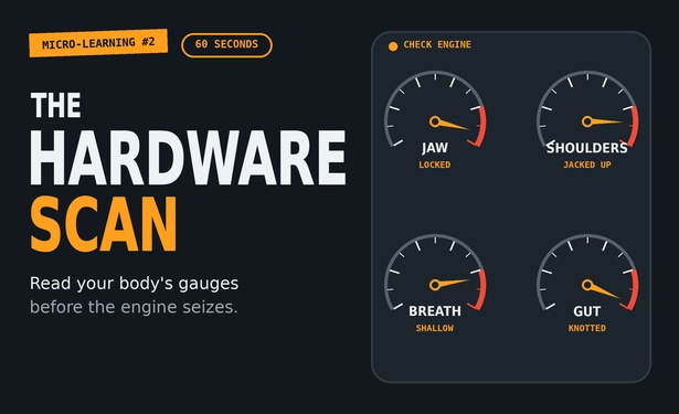 MICRO LEARN WITH BLETHR: The Hardware Scan, read your body's gauges before the engine seizes.